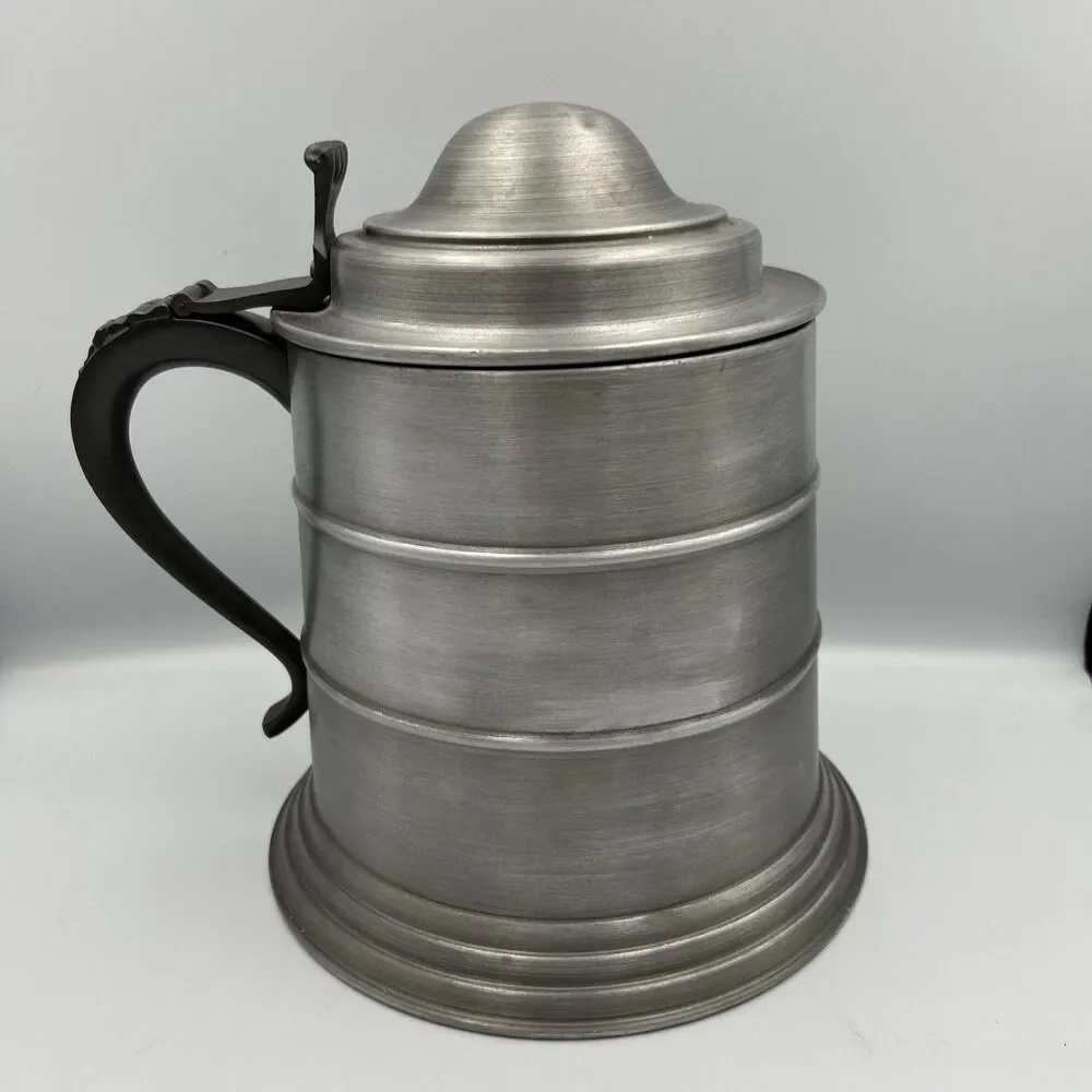 Large Vtg Pewtertone Olde Tankardware Seymour Mann Italy Imports Ice Bucket 1970